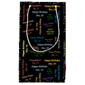 Dezember, 19 Geburtstagsgeschenktasche Kleine Geschenktüte (Vorderseite)