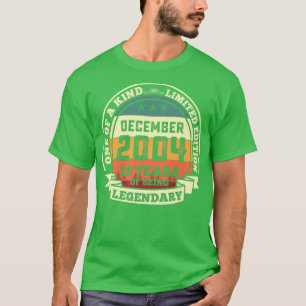 Dezember 2004 18. Geburtstagsgeschenk 18 Jahre Sei T-Shirt