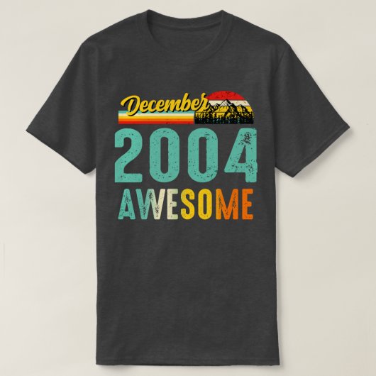 Dezember 2004 Geburtstagsgeschenk Shirt Vintag Dez (Design vorne)