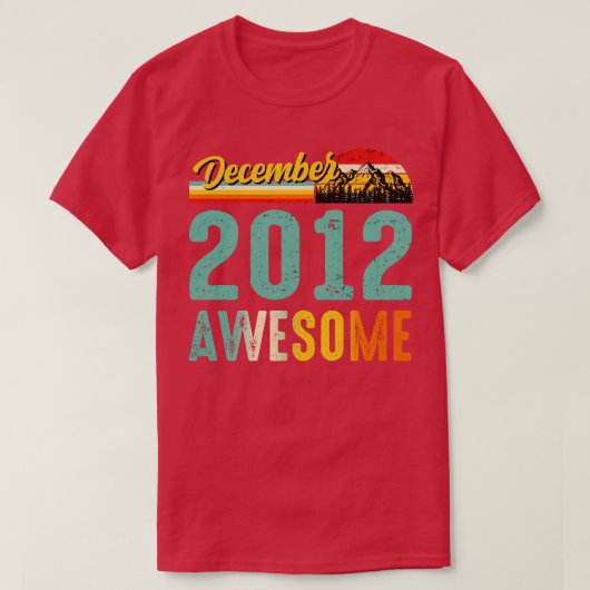 Dezember 2012 Geburtstagsgeschenk Shirt Vintag Dez (Design vorne)