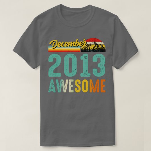 Dezember 2013 Geburtstagsgeschenk Shirt Vintag Dez (Design vorne)