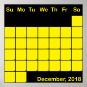 Dezember 2017 Planerkalender groß Poster (Vorne)