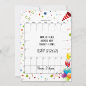 Dezember 2022 Terminkalender Glückwunsch Einladung (Rückseite)