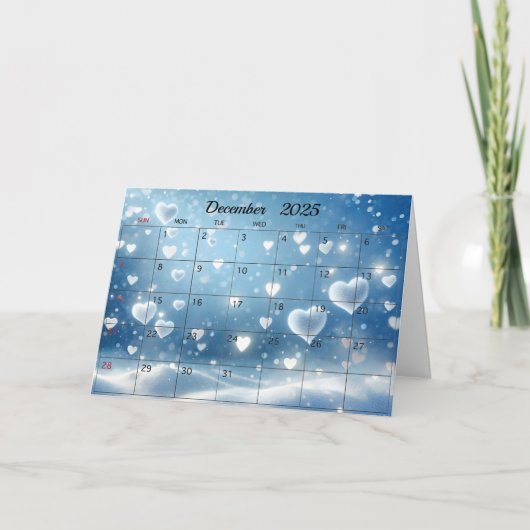 Dezember 2025 Weihnachten Monat Karte (Vorderseite)