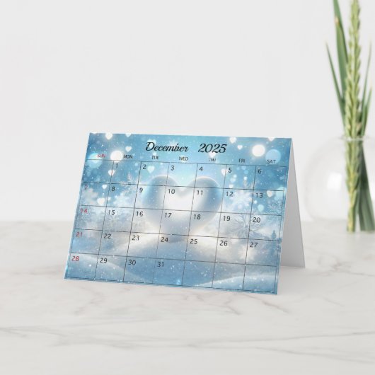 Dezember 2025 Weihnachten Monat Karte (Vorderseite)