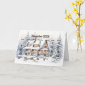 Dezember 2025 Weihnachten Monat Karte (Gelbe Blume)