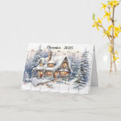 Dezember 2025 Weihnachten Monat Karte (Gelbe Blume)