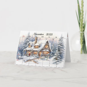 Dezember 2025 Weihnachten Monat Karte