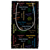 Dezember, 27 Geburtstagsgeschenktasche Kleine Geschenktüte (Vorderseite)