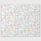 Dezember, 8. Geburtstag Geschenkpapier (Flach)