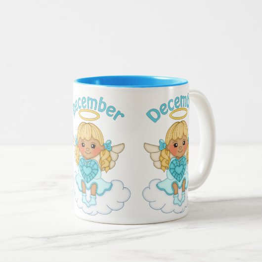 Dezember Angel coffee Birthstone Tasse (VorderseiteRechts)