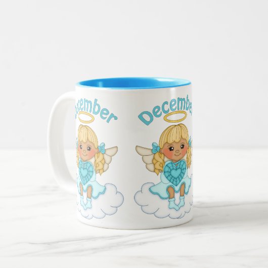 Dezember Angel coffee Birthstone Tasse (Vorderseite Links)