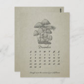 Dezember Anpassbare Pilzkammer Vintag 2024 Karte (Vorne/Hinten)