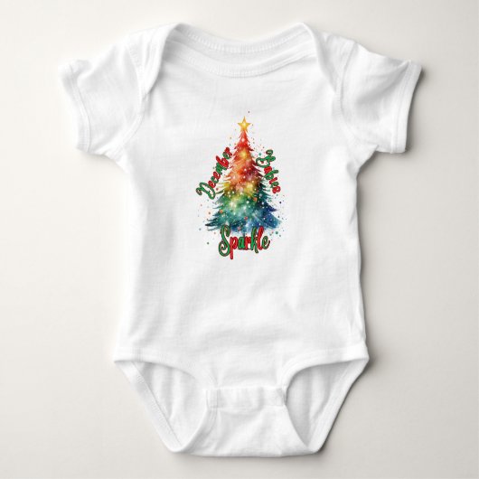 Dezember Babies Sparkle, Weihnachten Baby Strampler (Vorderseite)