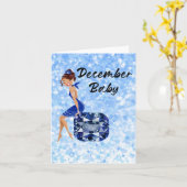 Dezember Baby Karte (Gelbe Blume)