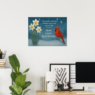 Dezember Bibelvers Hoffnung Freude Liebe Erlösung Poster