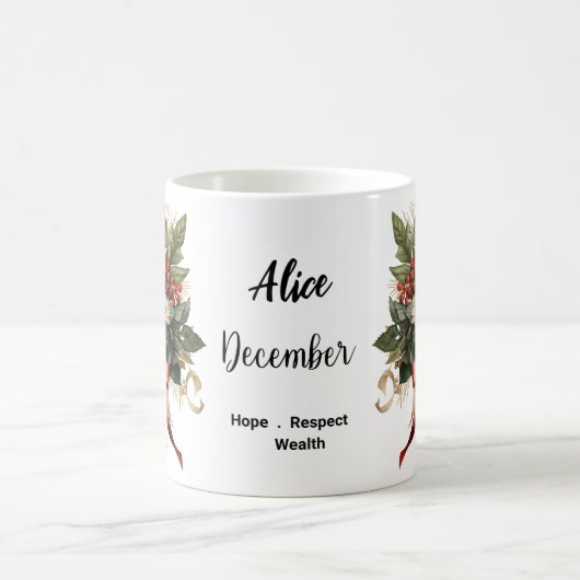 Dezember Birth Blume Holly Kaffeetasse (Mittel)