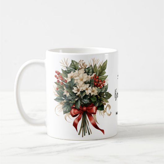 Dezember Birth Blume Holly Kaffeetasse (Links)
