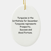 Dezember Birthstone Angel Blonde Keramik Ornament (Hinten)