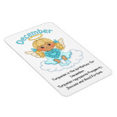 Dezember Birthstone Angel Blonde Premium Magnet (Rechte Seite)