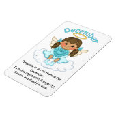Dezember Birthstone Angel Brünett Premium Magnet (Linke Seite)