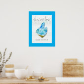 Dezember Birthstone Blue Topaz Artwork Poster (Küche)