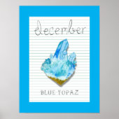 Dezember Birthstone Blue Topaz Artwork Poster (Vorne)