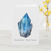 Dezember Birthstone Blue Topaz Happy Birthday Card Karte (Gelbe Blume)