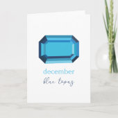 Dezember Birthstone Blue Topaz Karte (Vorderseite)