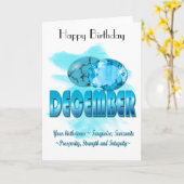 Dezember Birthstone Grußkarte Karte (Gelbe Blume)