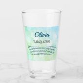 Dezember Birthstone Türkisches Design Glas (Vorderseite)