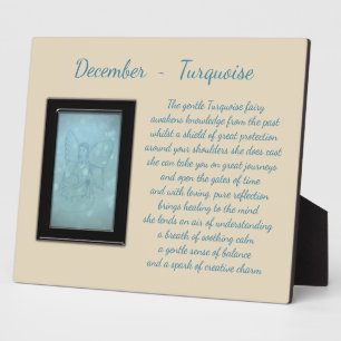 Dezember Birthstone Turquoise Fotoplatte