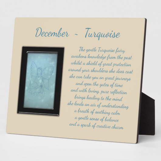 Dezember Birthstone Turquoise Fotoplatte (Seite)
