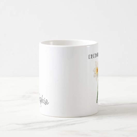 Dezember Blume Personalisiert Kaffee Tasse (Mittel)