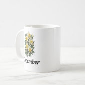 Dezember Blume Tasse, Geburtstag Blume Tasse (Vorderseite Links)