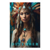 *~* DEZEMBER Boho Headdress Zircon Turquoise AP53 Fotodruck (Vorne)