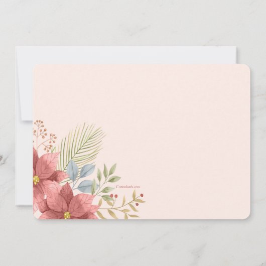 Dezember Bridal Dusche Einladung (Rückseite)