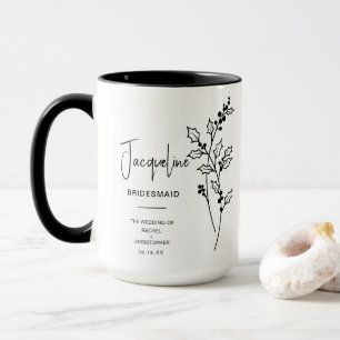 Dezember Bridesmaid   Holly Berry Birth Blume Tasse