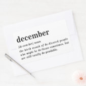 Dezember Definition Geburtstag Rechteckiger Aufkleber (Umschlag)