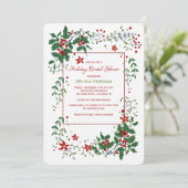 Dezember Einladung zur Dusche (Stehend Vorderseite)