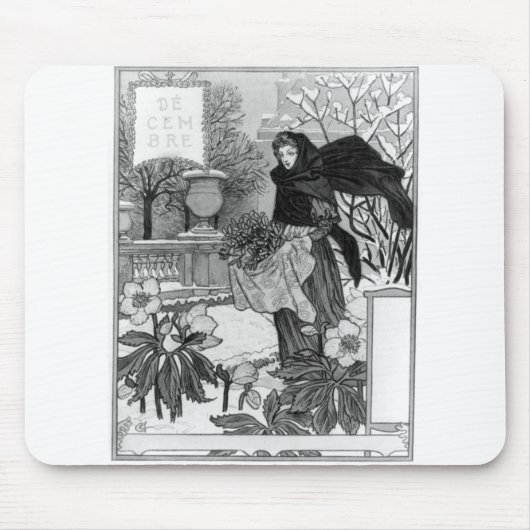 Dezember - Eugene Grasset - 1895 Mousepad (Vorne)