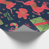 Dezember-Feiertags-Druck Geschenkpapier (Ecke)