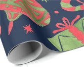 Dezember-Feiertags-Druck Geschenkpapier (Rolleneckpunkt)