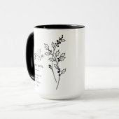 Dezember Flower Girl | Holly Berry Birth Blume Tasse (Vorderseite Links)