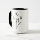 Dezember Flower Girl | Jonquil Birth Blume Tasse (Vorderseite Links)