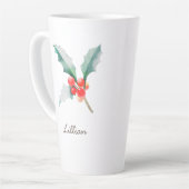 Dezember Geburtsmonat Blume Holly Milchtasse (Linke Ecke)