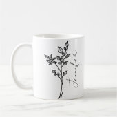 Dezember Geburtsmonat Blume Holly Script Name Kaffeetasse (Links)