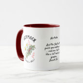 DEZEMBER Geburtsmonat Blume Individuelle Name Chri Tasse (Vorderseite Links)