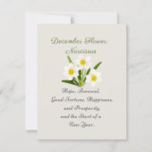Dezember Geburtsmonat Blume Narcissus Elegante (Vorderseite)