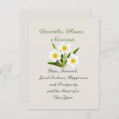 Dezember Geburtsmonat Blume Narcissus Elegante (Vorne/Hinten)